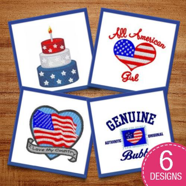 Picture of All American Holiday Embroidery Design Pack