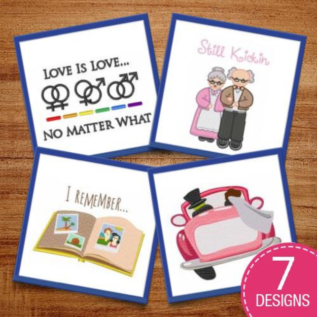 Picture of Love Is Love Embroidery Design Pack