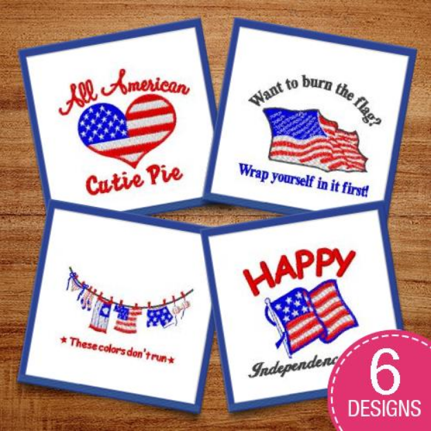 Picture of All American Cuties Embroidery Design Pack