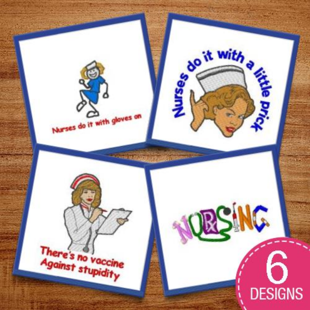 Picture of Doctors & Nurses Embroidery Design Pack