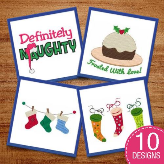 Picture of Christmas Holiday Cheer Embroidery Design Pack
