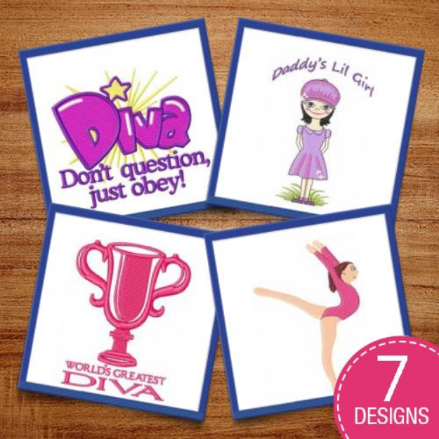 Picture of Girls Are Awesome! Embroidery Design Pack