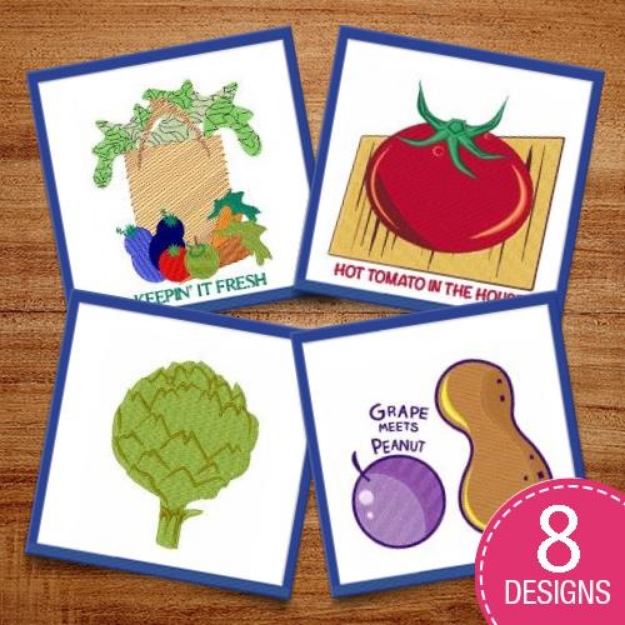 Picture of Fresh Foods Embroidery Design Pack
