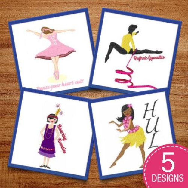 Picture of Delightful Dancers Embroidery Design Pack