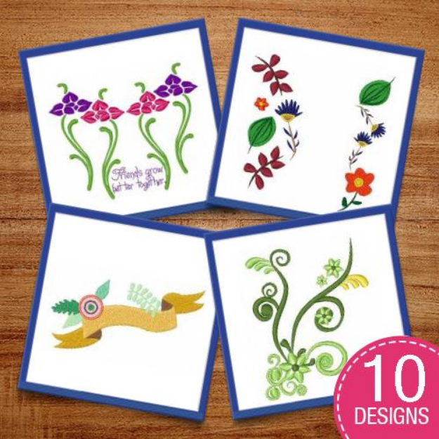 Picture of Flowers Grow Together! Embroidery Design Pack