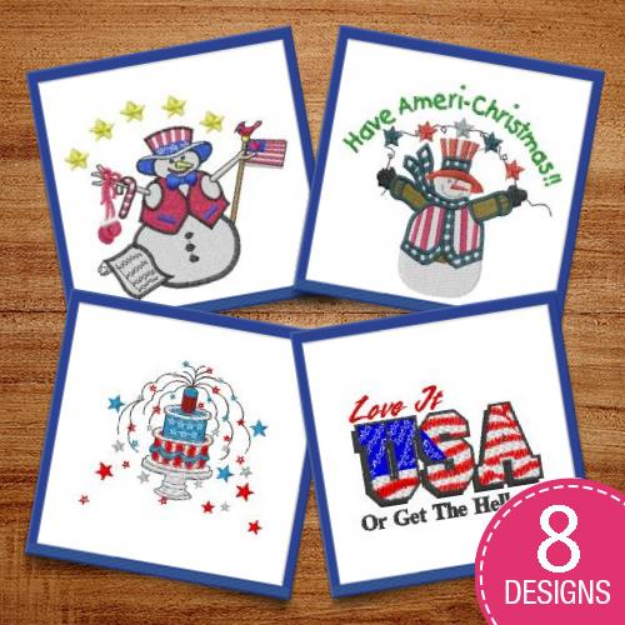 Picture of Celebrate USA Pride Embroidery Design Pack