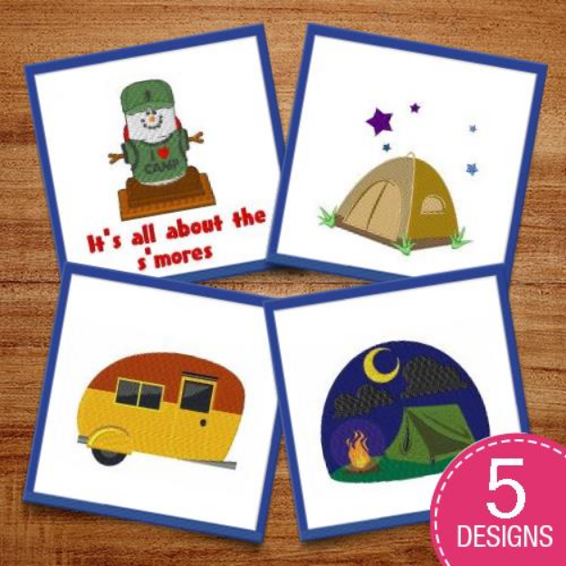 Picture of Camping Is An Adventure! Embroidery Design Pack