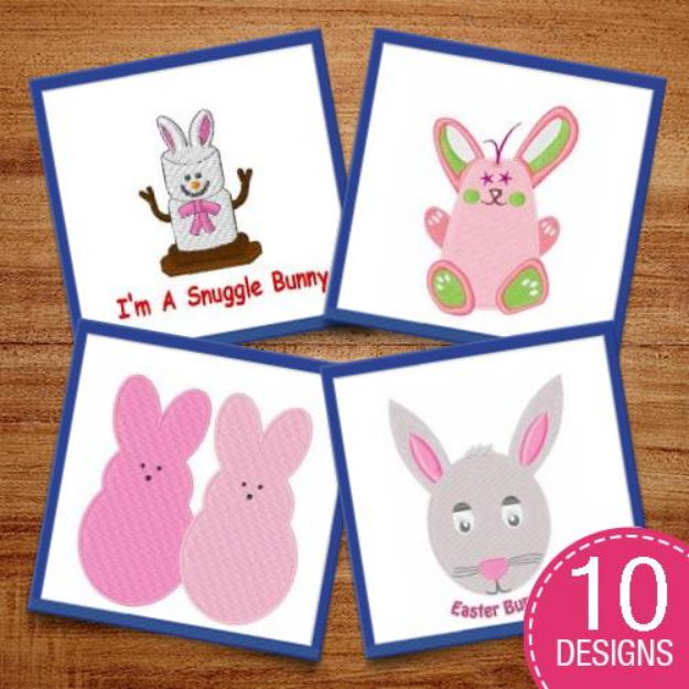 Picture of Sweet Easter Bunnies Embroidery Design Pack