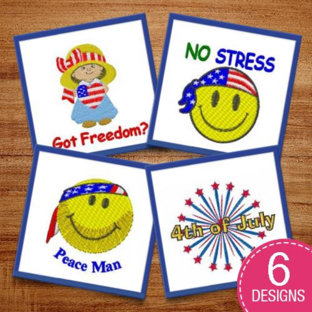 Picture of Fourth Of July Fun! Embroidery Design Pack