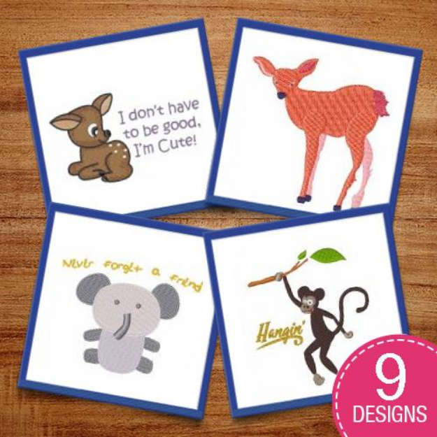 Picture of Nursery Animal Love Embroidery Design Pack