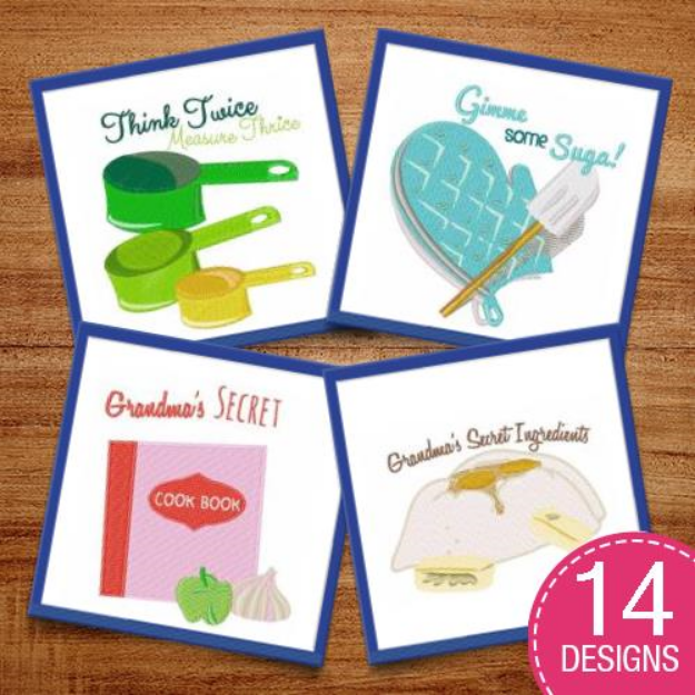 Picture of Keeping Cooks Happy Embroidery Design Pack