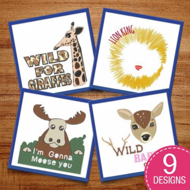 Picture of Wildlife Heads Embroidery Design Pack