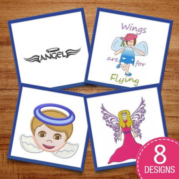 Picture of Angels Watch Over Us Embroidery Design Pack