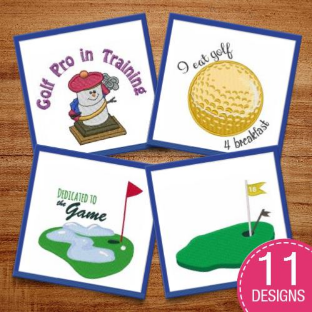 Picture of Golfer In Training Embroidery Design Pack