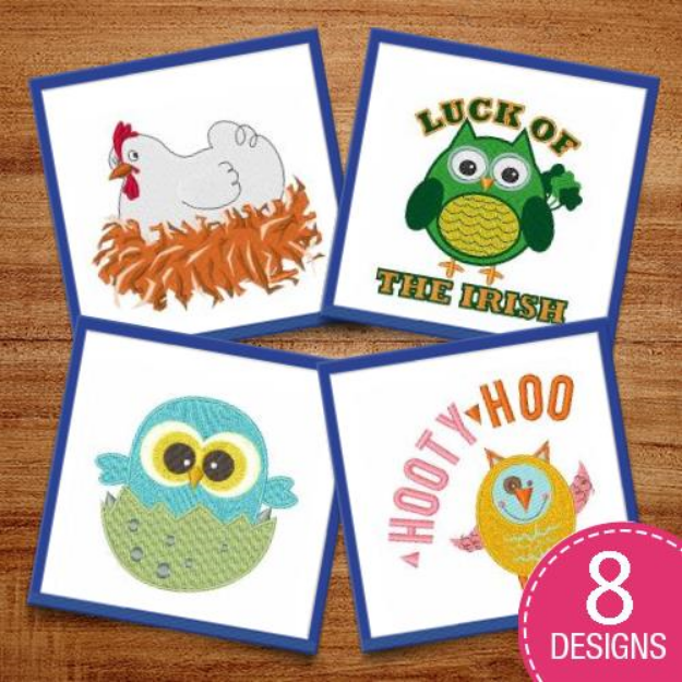 Picture of Colorful Birds Embroidery Design Pack