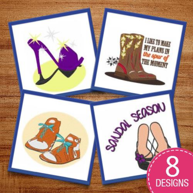 Picture of Everyone Loves Shoes! Embroidery Design Pack