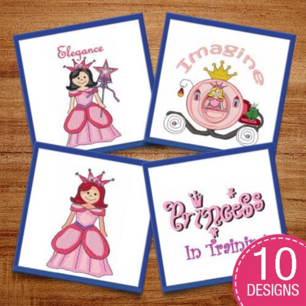 Picture of Little Princesses Embroidery Design Pack