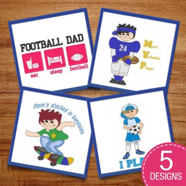 Picture of Sports Rock! Embroidery Design Pack