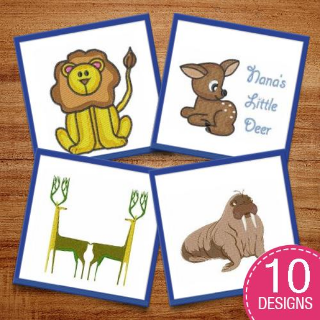 Picture of Cute Wildlife Embroidery Design Pack
