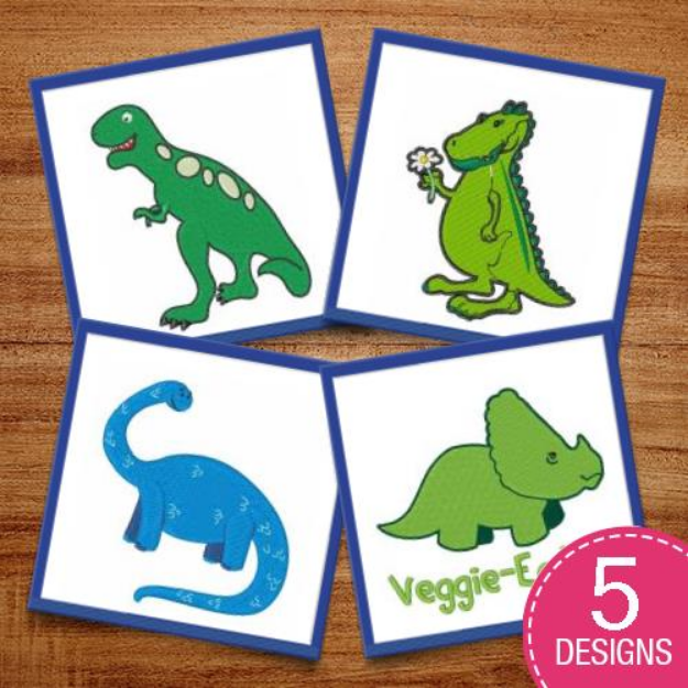 Picture of Delightful Dinosaurs Embroidery Design Pack