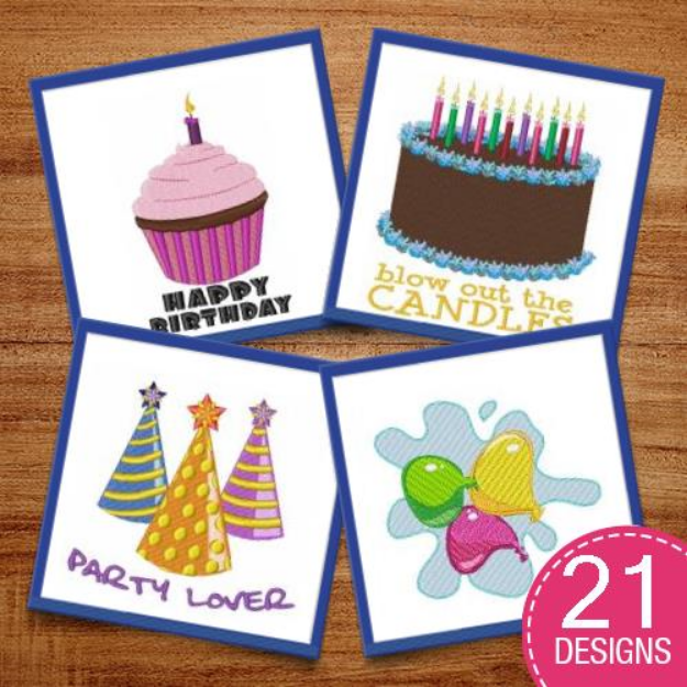 Picture of Birthday Celebrations! Embroidery Design Pack
