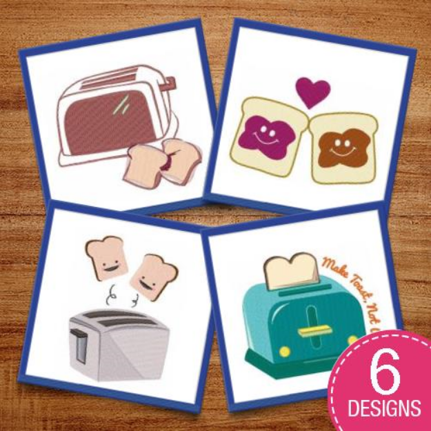 Picture of Toaster Pop Ups Embroidery Design Pack