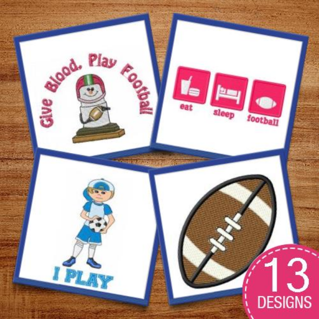 Picture of #1 Football Fan Embroidery Design Pack