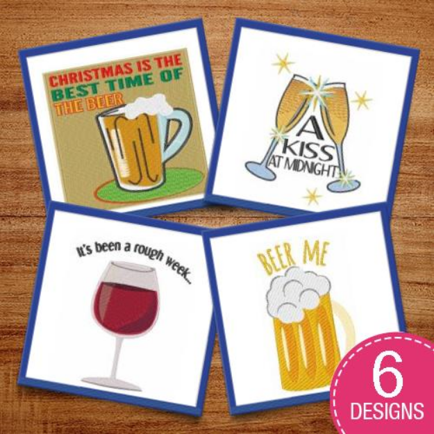 Picture of Drink Therapy Embroidery Design Pack
