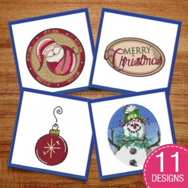 Picture of Pretty Holiday Decorations Embroidery Design Pack
