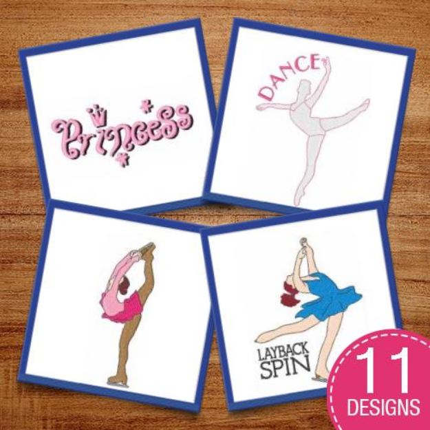 Picture of Dancing Princesses Embroidery Design Pack