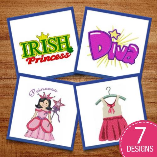 Picture of Athletes & Princesses Embroidery Design Pack