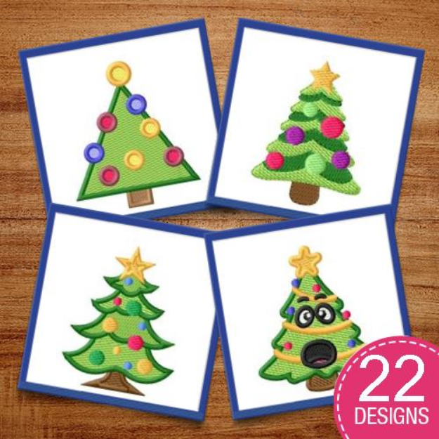 Picture of Holiday Tree Cheer Embroidery Design Pack