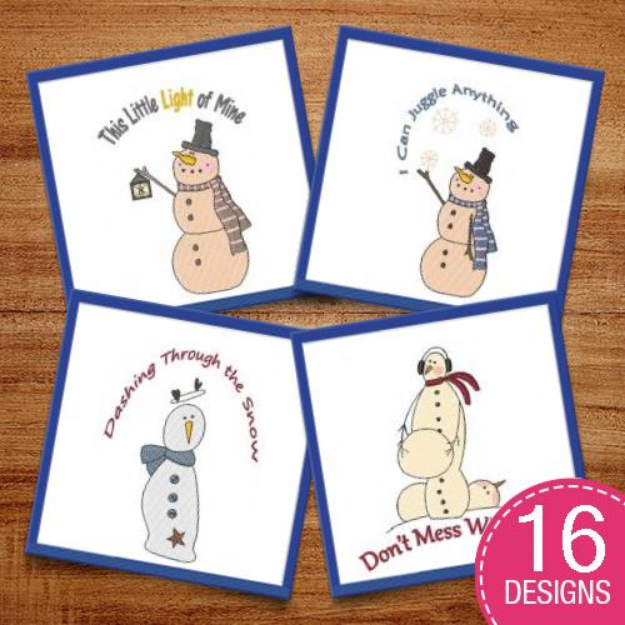 Picture of Winter Fun Snowmen Embroidery Design Pack