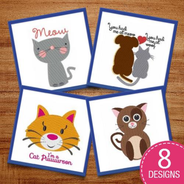 Picture of Cute Kitties Embroidery Design Pack