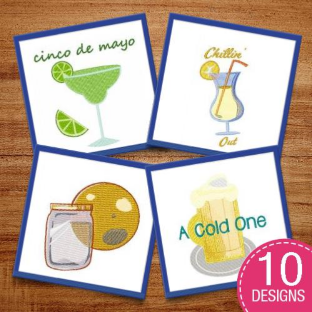 Picture of Have A Sip! Embroidery Design Pack