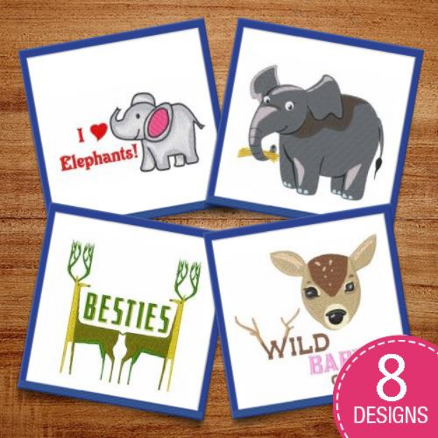 Picture of Silly Wildlife Embroidery Design Pack