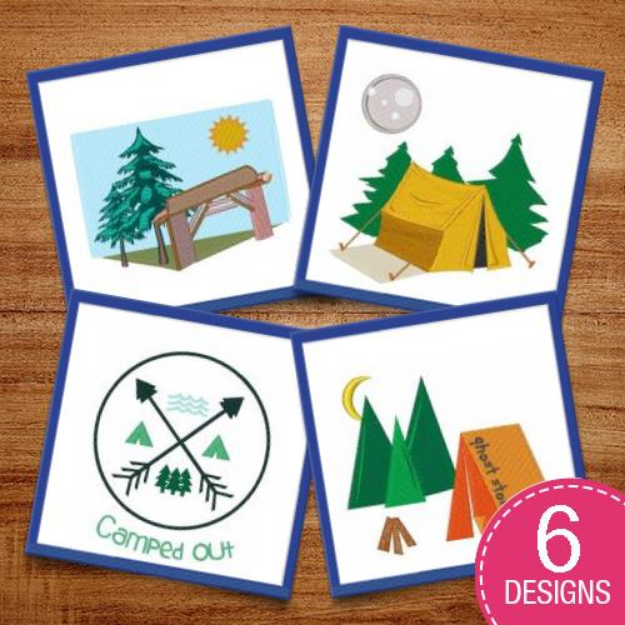 Picture of Rather Be Outside Camping! Embroidery Design Pack