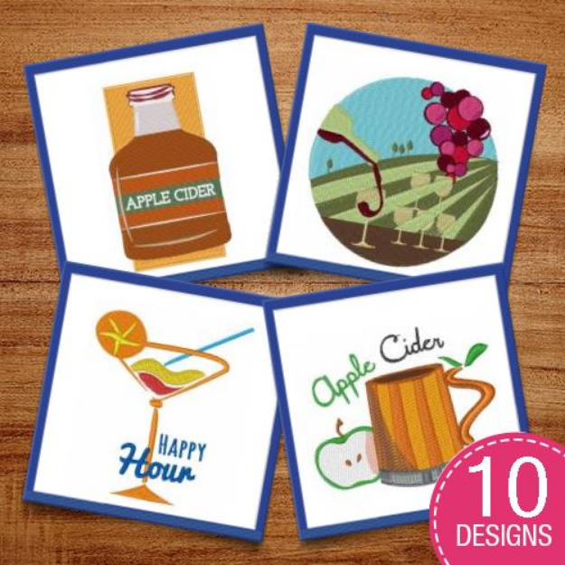 Picture of Happy Hour! Embroidery Design Pack
