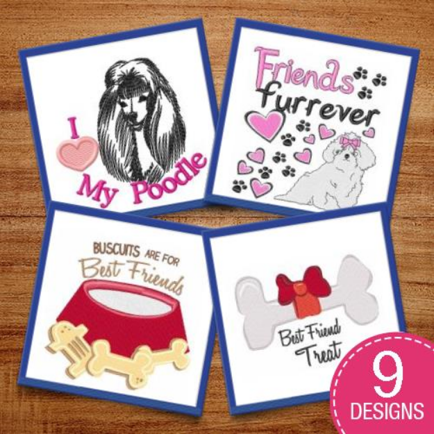 Picture of Furry Friends Forever Embroidery Design Pack