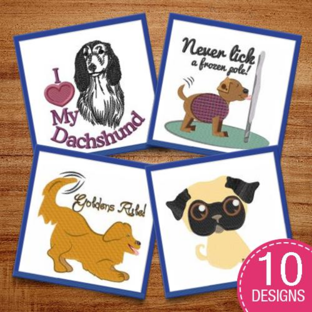 Picture of Perfect Pups Embroidery Design Pack