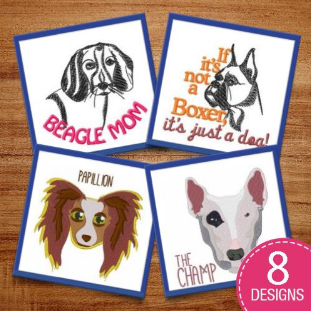 Picture of Dogs In The Pack Embroidery Design Pack