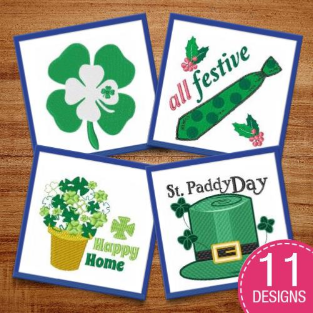 Picture of All Festive St. Patricks Embroidery Design Pack