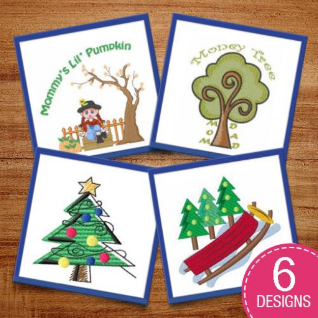 Picture of Trees For All Seasons Embroidery Design Pack