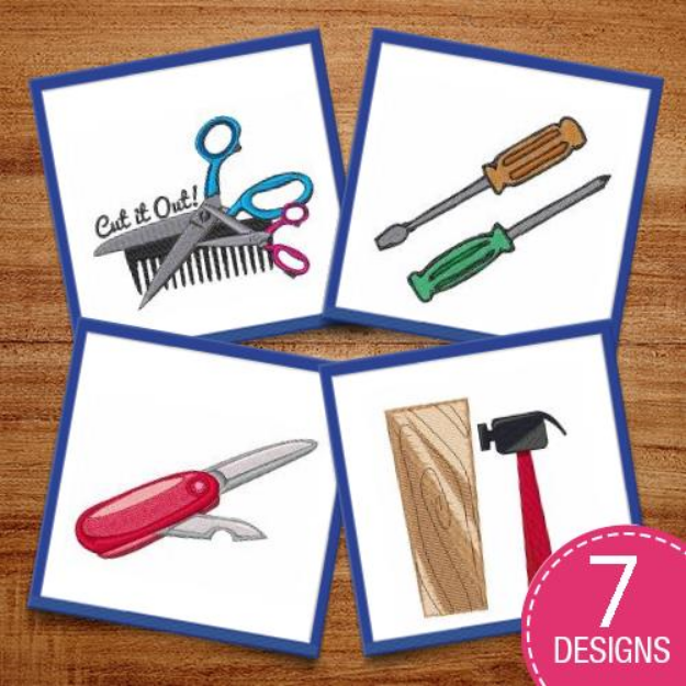 Picture of Tools For Any Job Embroidery Design Pack