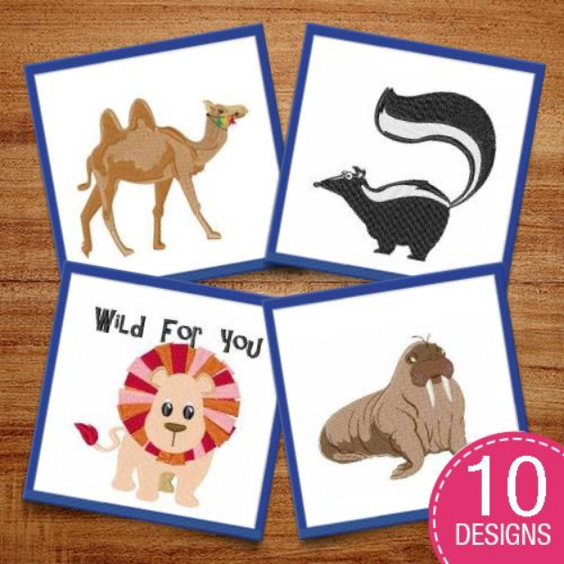 Picture of Sweet Wildlife Animals Embroidery Design Pack