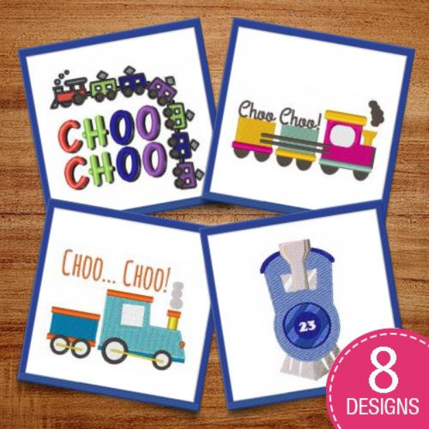 Picture of Toy Trains & Engines Embroidery Design Pack