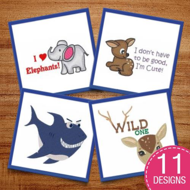 Picture of Friendly Wildlife Embroidery Design Pack