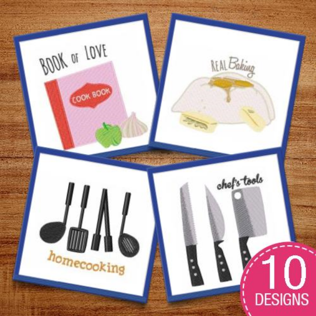 Picture of Ready, Set, Bake! Embroidery Design Pack