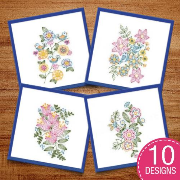 Picture of Vintage Spring 2 Embroidery Design Pack