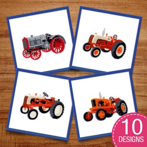Picture of Antique Tractors 2 Embroidery Design Pack